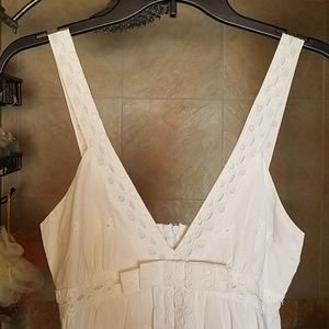 White short dress with straps